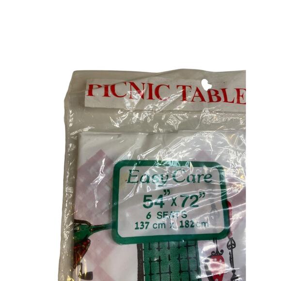 Vintage Picnic Table Cover New Old Stock 54" x 72" Plastic Bar-b-ques - Picture 4 of 7